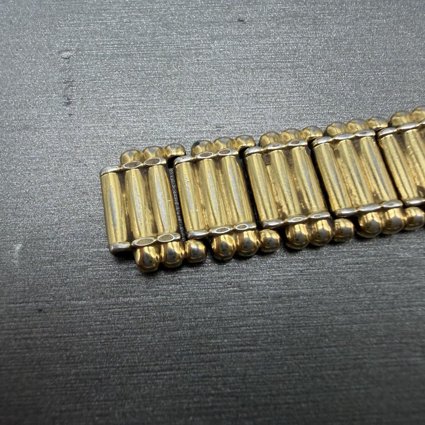 Seiko Watch Women 18mm Gold Dial Gold Tone Oval BROKEN BAND 2P205E29 New Batt6