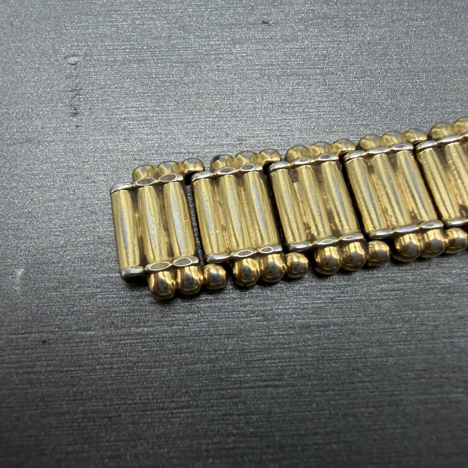 Seiko Watch Women 18mm Gold Dial Gold Tone Oval BROKEN BAND 2P205E29 New Batt6