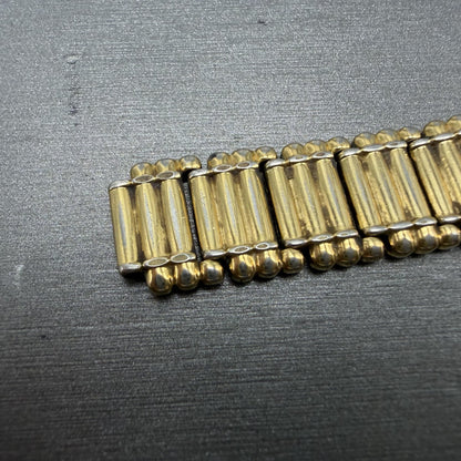 Seiko Watch Women 18mm Gold Dial Gold Tone Oval BROKEN BAND 2P205E29 New Batt6