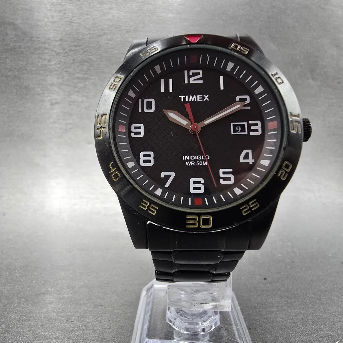 Timex Fieldstone Watch Men 42mm Black Dial Black Tone Date TW2P61600 New Battery5