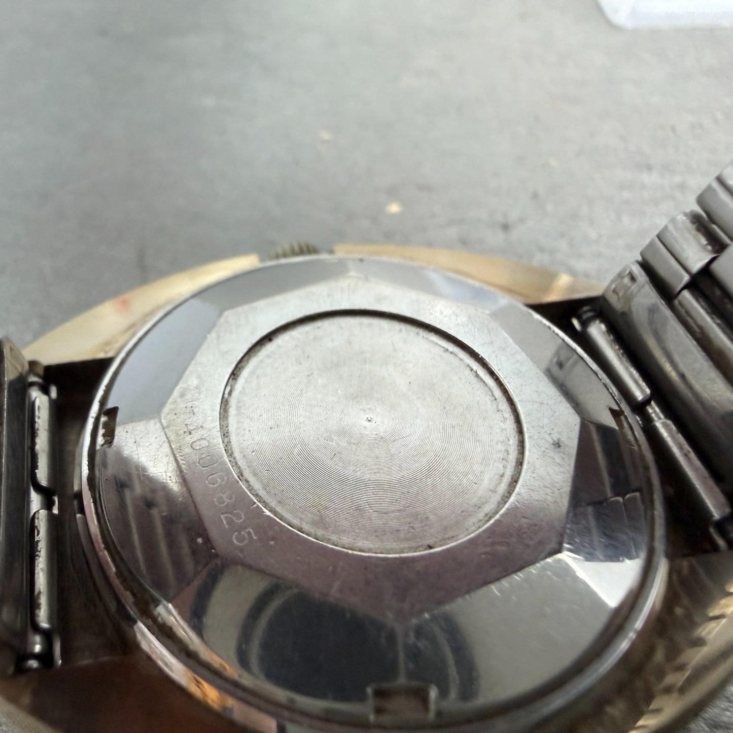 Rado Balboa V Watch Men 35mm Silver Dial Gold Tone Oval Date Automatic PARTS10