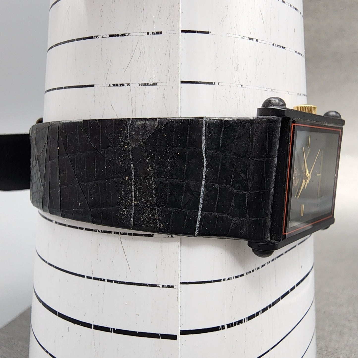 Seiko Watch Women 22mm Analog Digital Black Tone Rectangle E0295510 New Bat14