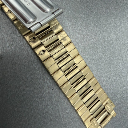 Seiko SQ Bracelet 20mm Stainless Steel Gold Tone Tri Folding Clasp Vintage Japan8