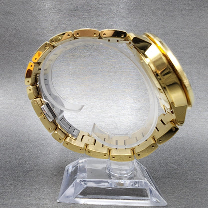 Movado Bold Chronograph Watch Men 44mm Gold Dial Gold Tone Round 3600278 New Bat8