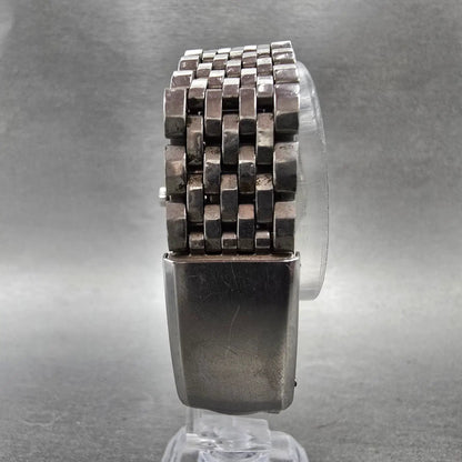 Seiko Champion Calendar Watch Men 36mm Silver Dial Silver Tone Date 86898 PARTS8