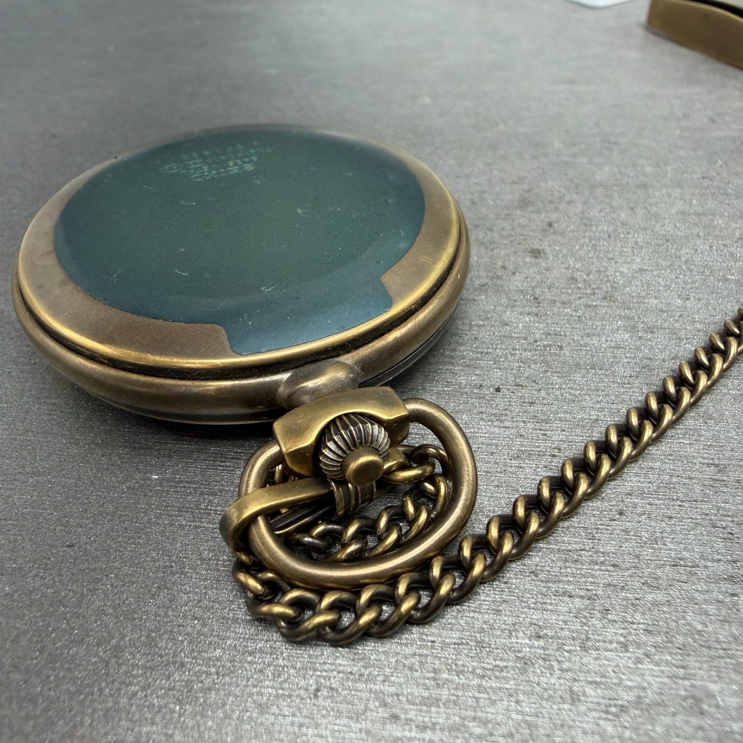 Seiko Pocket Watch Men 45mm White Dial Bronze Tone Round 7N21-0A10 New Battery10