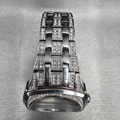 Bulova Watch Men 40mm Silver Dial Silver Tone Daydate Crystal 96C002 New Battery4