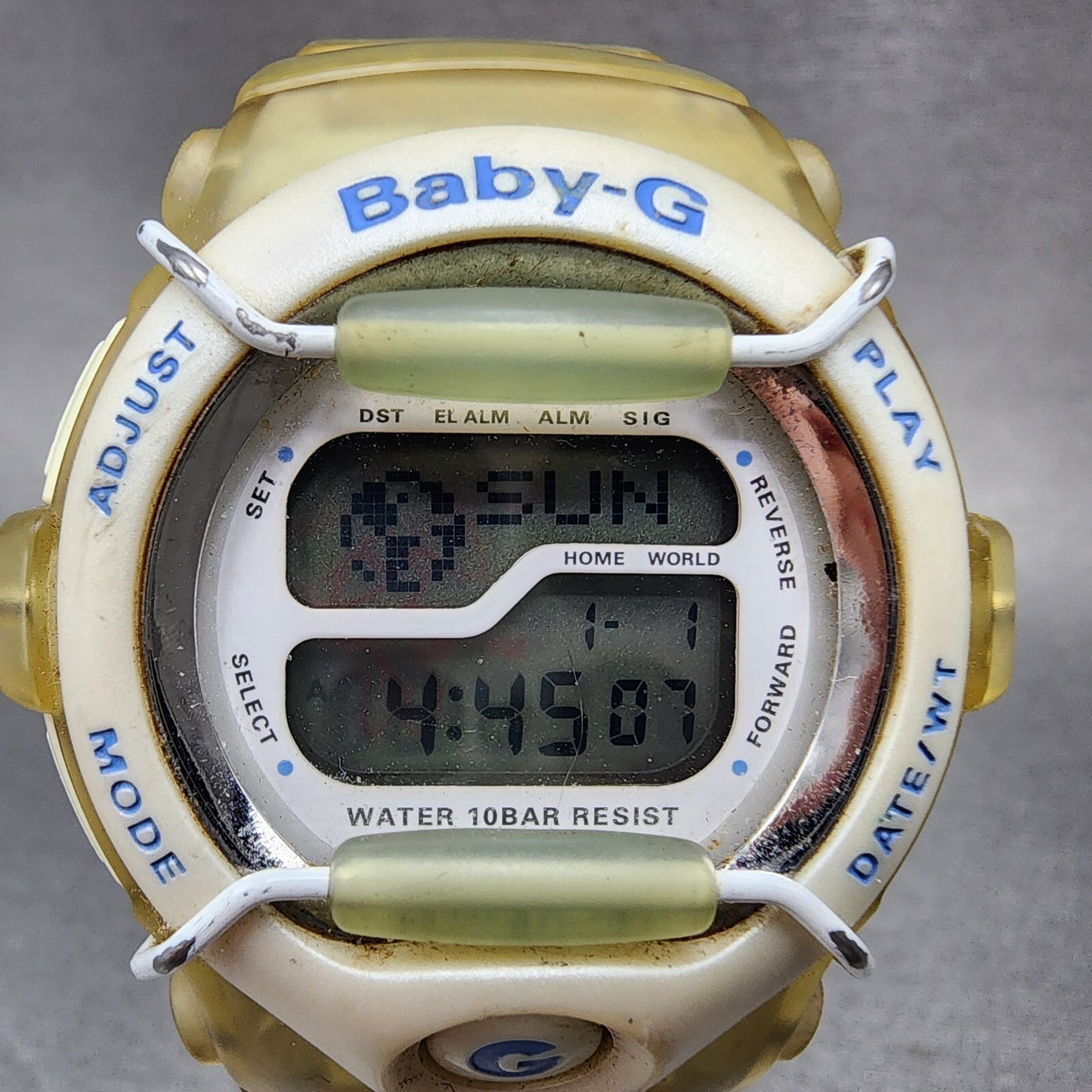 Casio Baby G Watch Women 39mm Digital Clear Case round BGT100 New Battery1