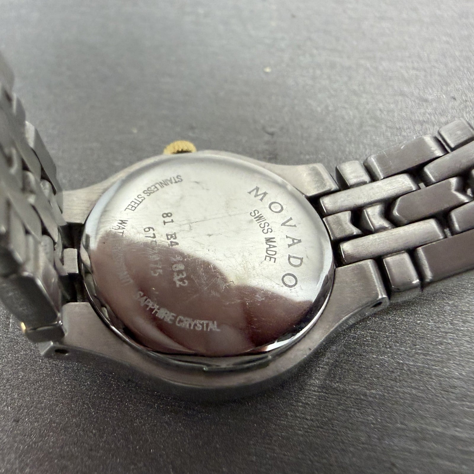 Movado Museum Watch Women 24mm Black Dial Two Tone Round 81 E4 1832 New Battery9