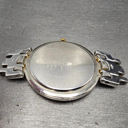 Seiko Watch Men 34mm White Dial Two Tone Date Round READ!! 7N39-7029 New Battery10