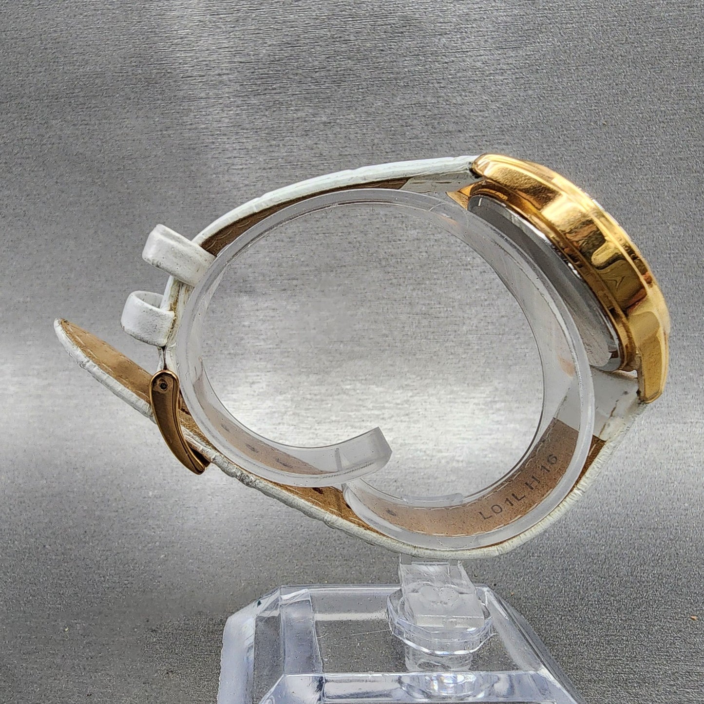 Seiko Chronograph Watch Women 34mm MOP Dial Gold Tone Date 7t920mz0 New Battery8