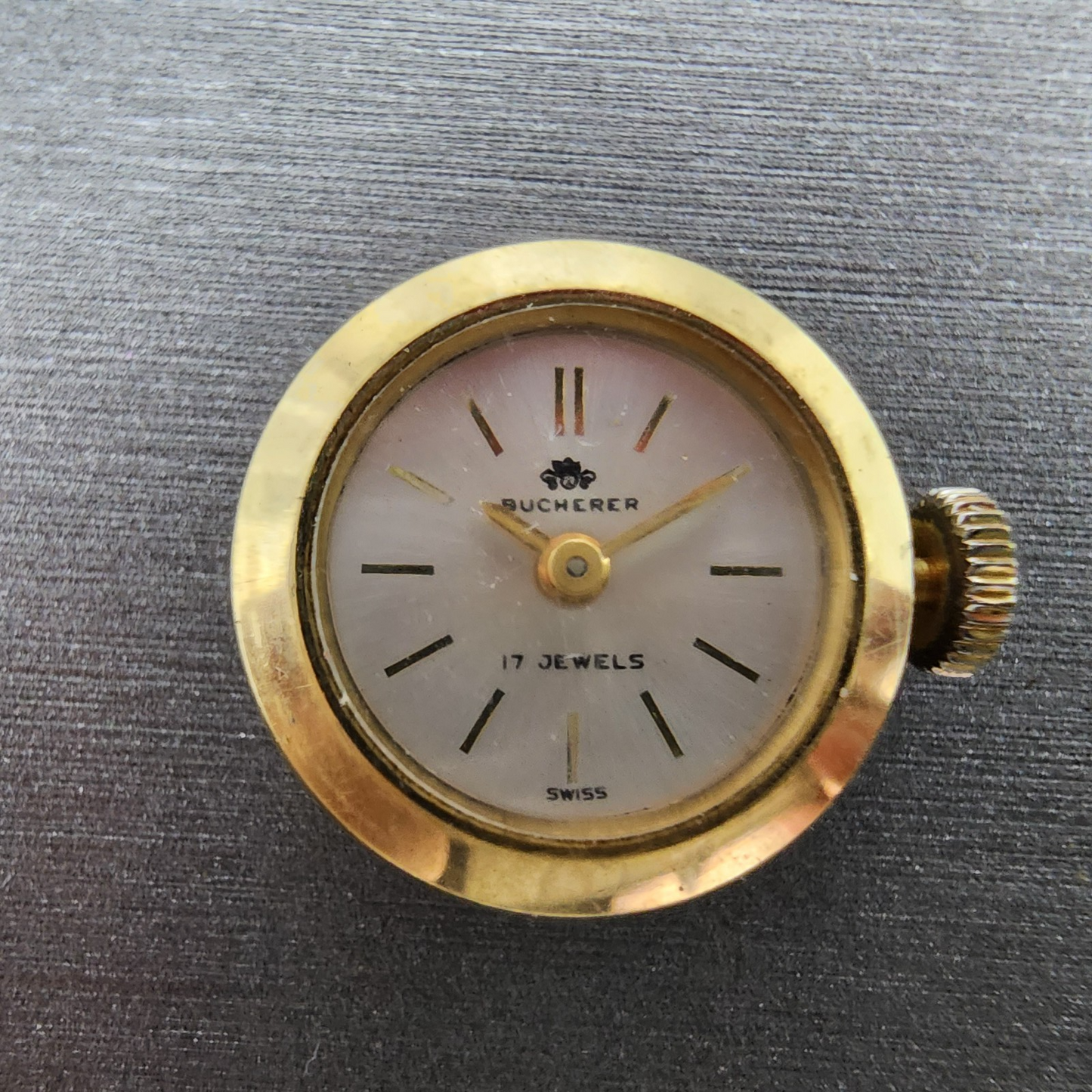 Bucherer Watch Women 17mm Silver Dial Gold plated Manual Wind Runs Vintage1