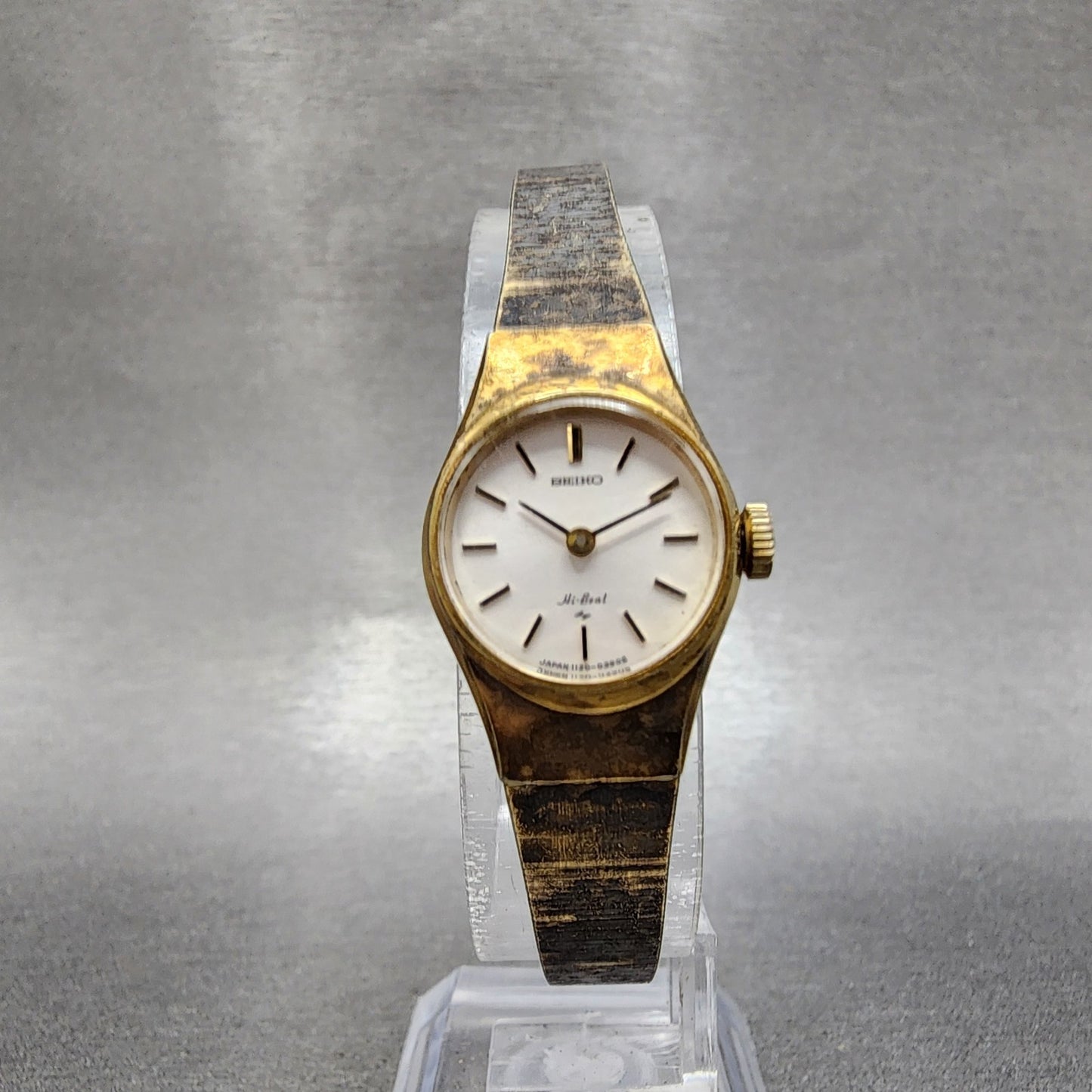 Seiko Watch Women 19mm White Dial Gold Tone Manual Round 11200120 Runs5