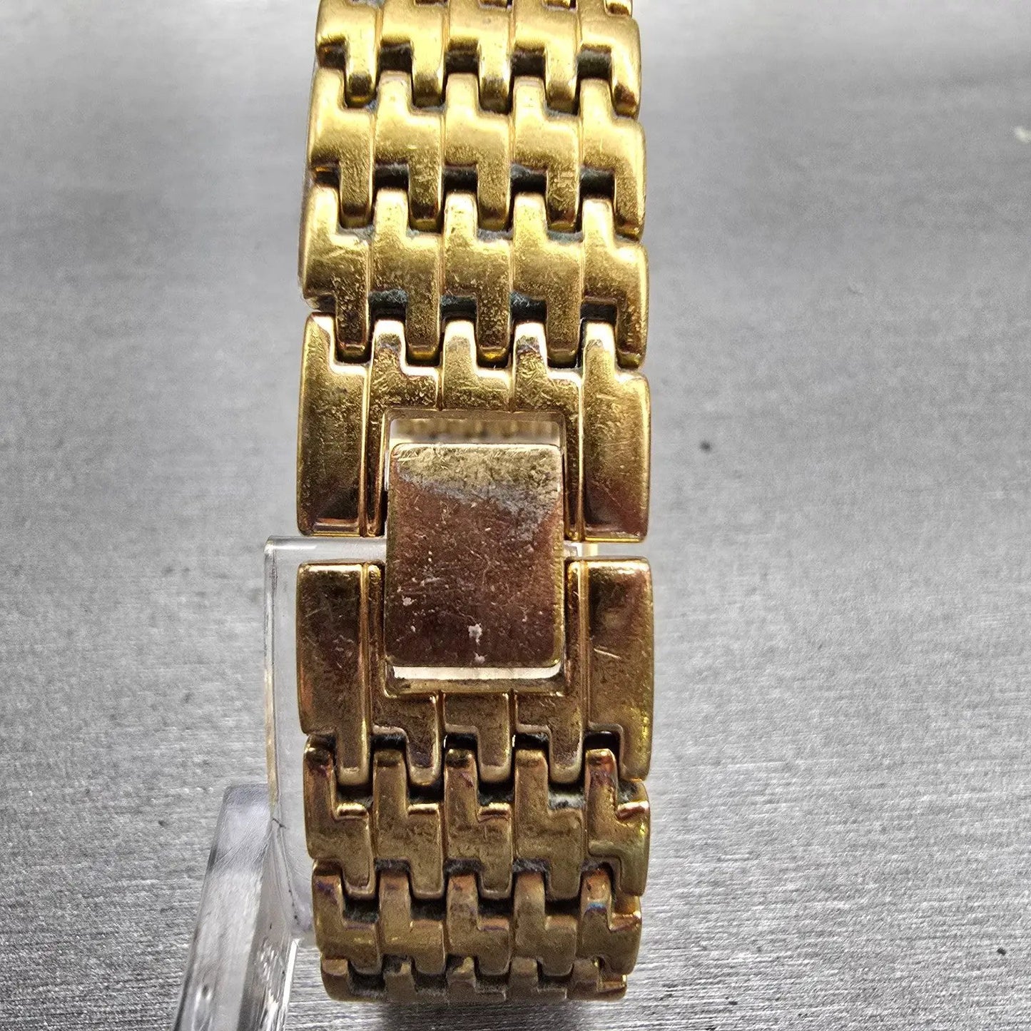Seiko Watch Women 20mm Cream Dial Gold Tone Rectangle 1N00-6H39 New Battery VTG8