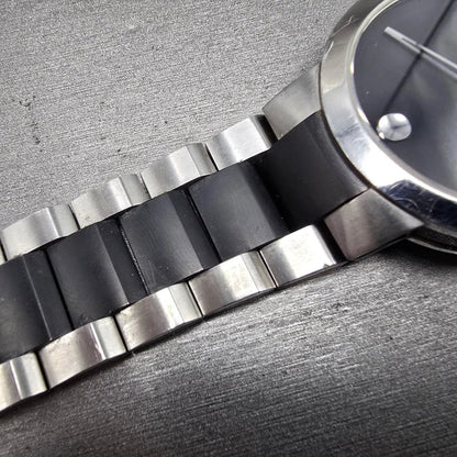 Movado Verto Watch Men 40mm black Dial Silver Tone 19 1 14 1089 New Battery6
