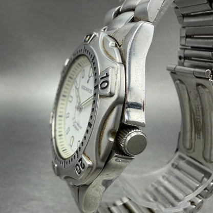 Casio Oceanus Dive Watch Men 38mm White Dial Steel Date Round OC-700 New Battery2