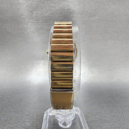 Seiko SQ Watch Women 27mm Black Dial Gold Tone Date 43020039 New Battery7