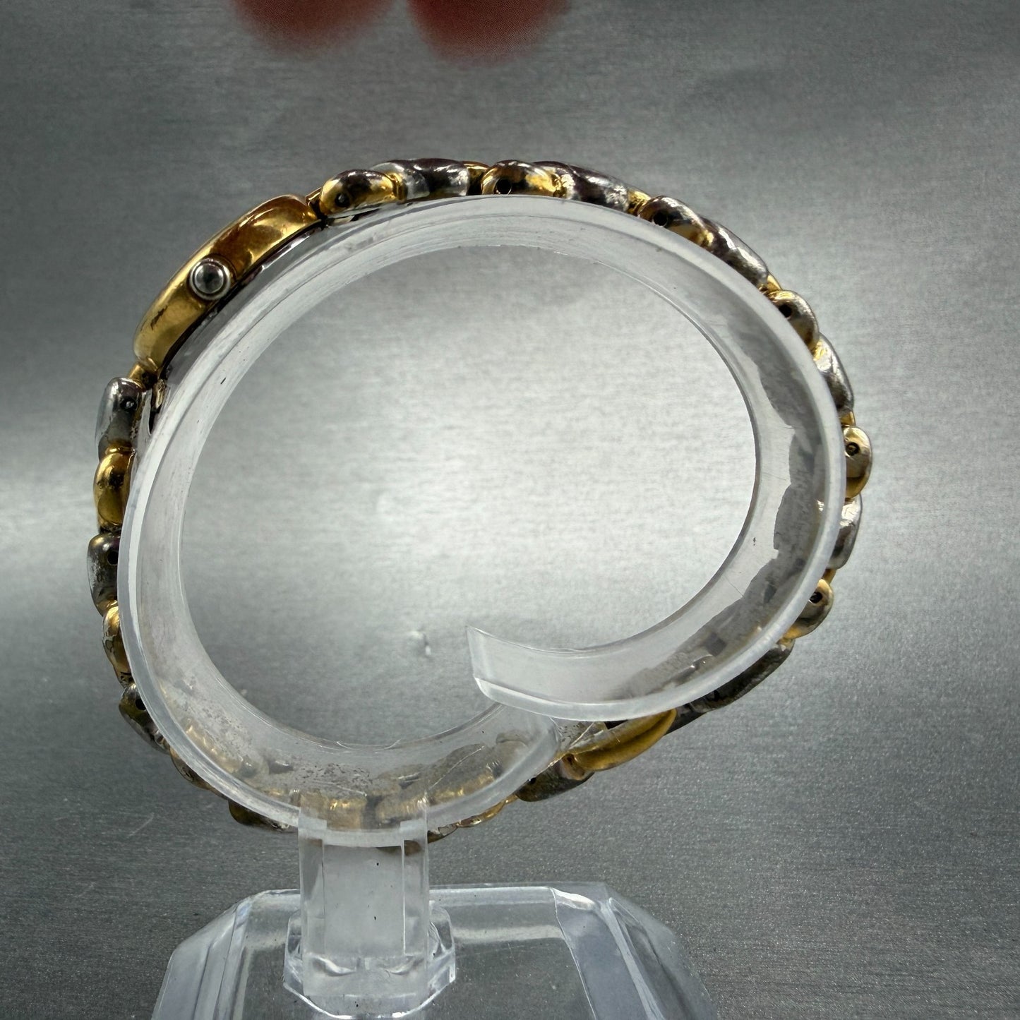 Seiko Watch Women 19mm Silver Dial Two Tone Round 4N00-1181 New Battery Vintage6