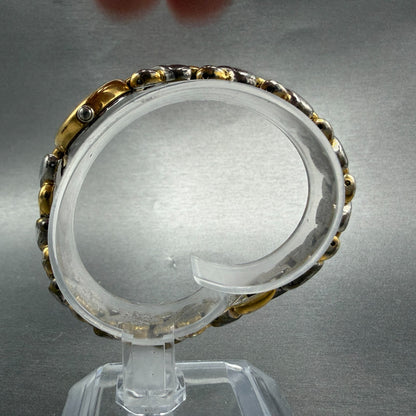 Seiko Watch Women 19mm Silver Dial Two Tone Round 4N00-1181 New Battery Vintage6