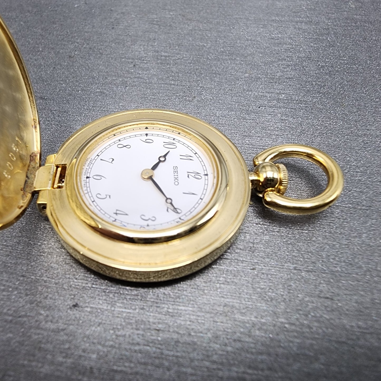 Seiko Pocket Watch Women 27mm White Dial Gold Tone 4n200450 New Battery3