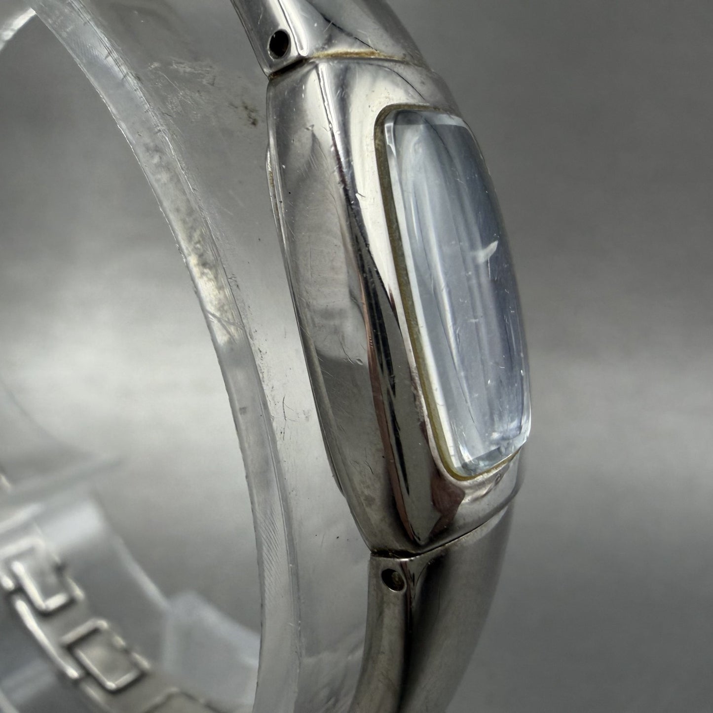 Bulova Tank Watch Women 13mm Blue Dial Silver Tone Rectangle 96L98 New Battery3