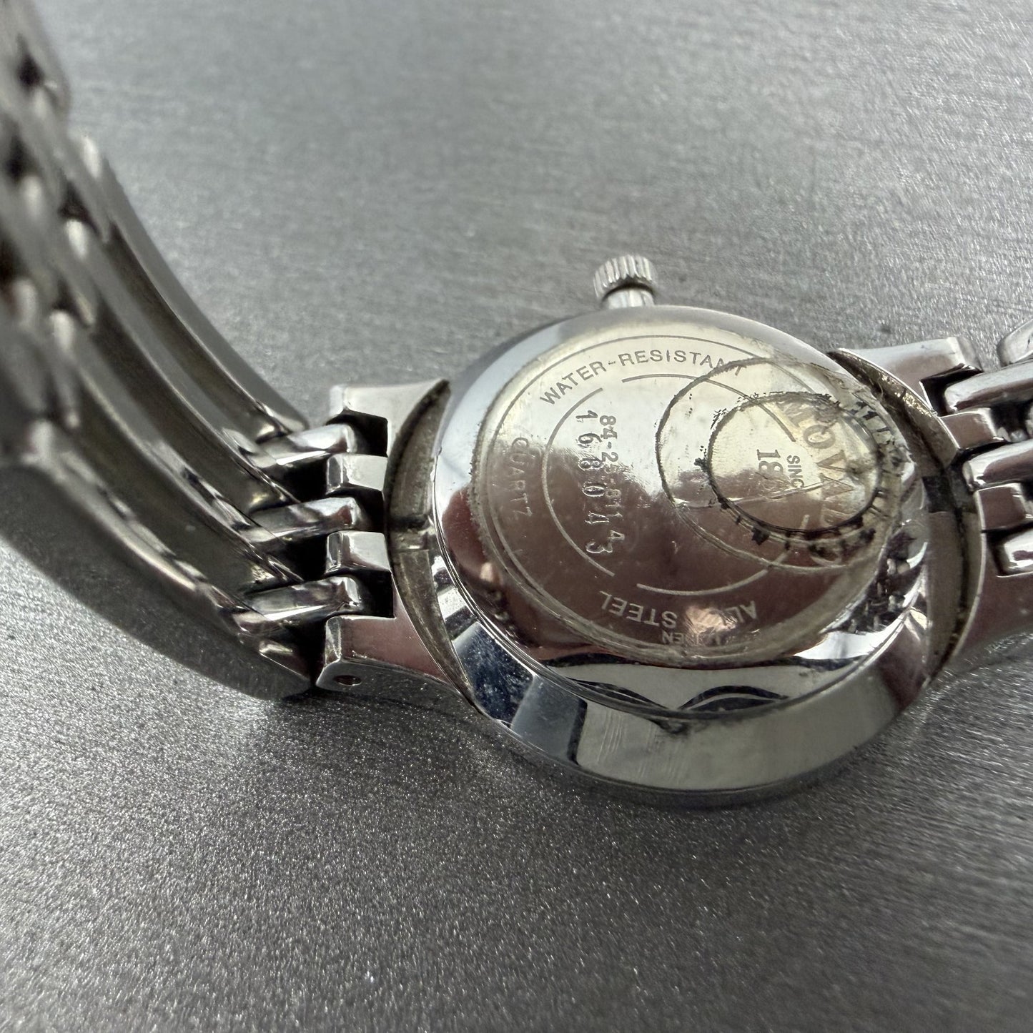 Movado Esperanza Watch Women 23mm Black Dial Silver Tone Round 84-25-811-4 PARTS10