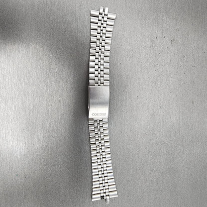 VTG Seiko Watch Bracelet 20mm Stainless Steel 5 Link Tri Folding Clasp no endlin0