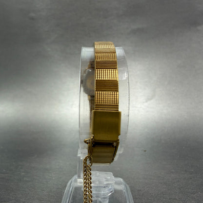 Citizen CQ Watch Women 17mm Champagne Dial Gold Tone 3220 New Battery Vintage7