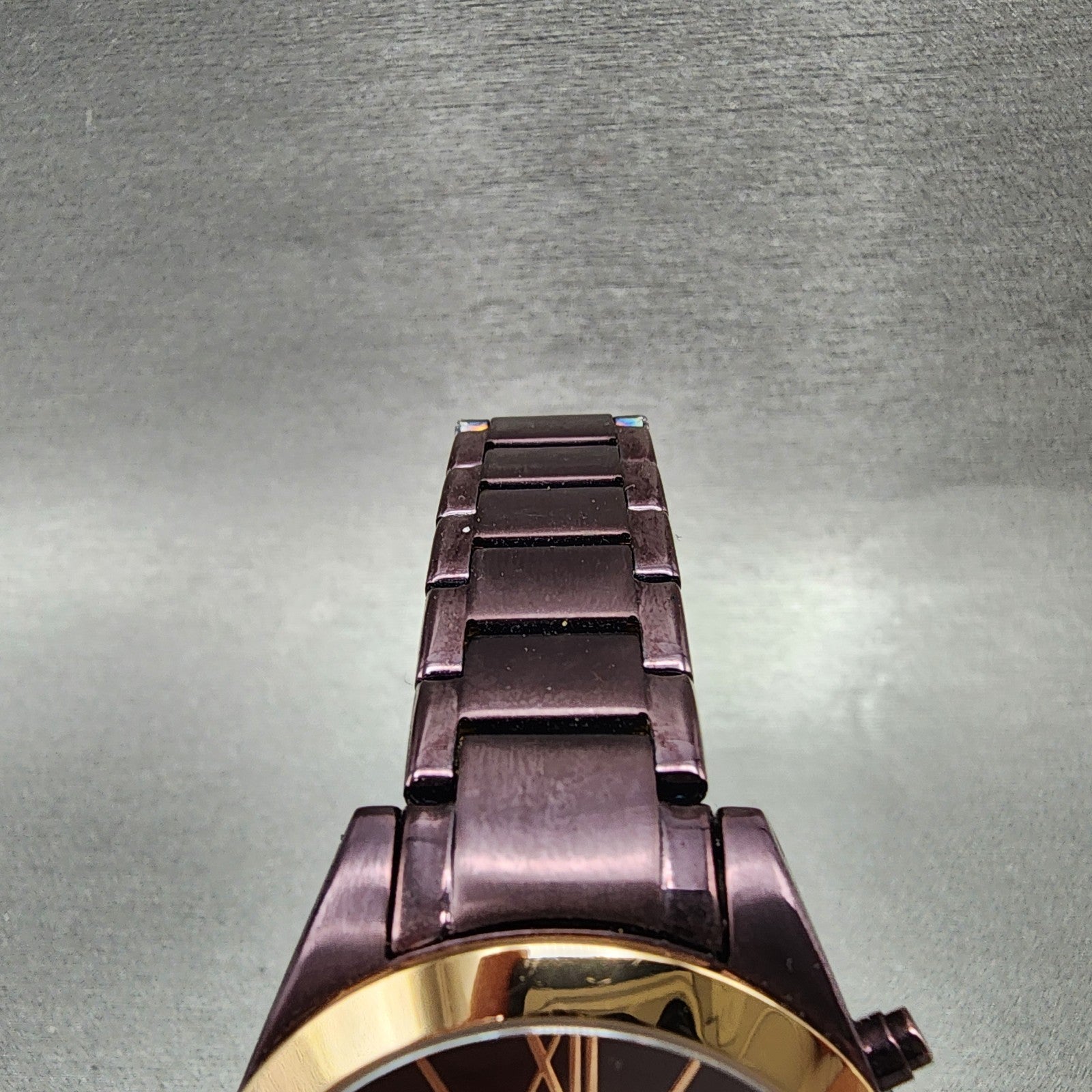 Fossil Modern Courier Watch Women 36mm Brown Dial Purple Tone Chrono New Battery4