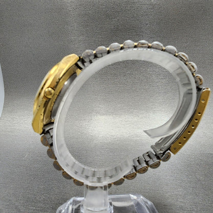 Citizen CQ Watch Men 36mm Champagne Dial Gold Tone Daydate 4-850998 PARTS