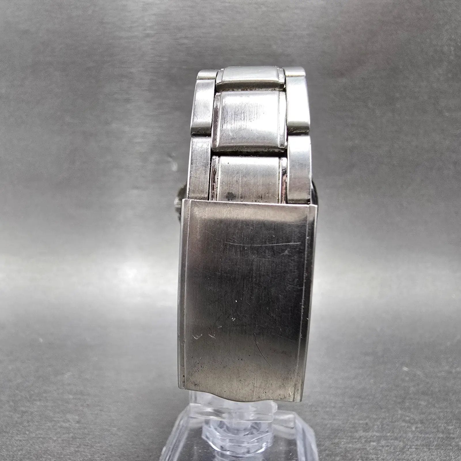 Seiko Alba Solar Watch Men 36mm Blue Dial Silver Tone Date Round V145-0BG0 Runs8