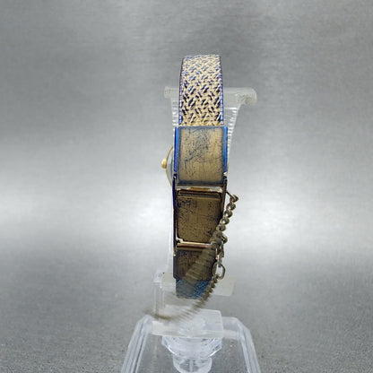 Seiko watch Women 18mm Gold Dial Gold Tone Oval V4015310 New Battery Vintage7
