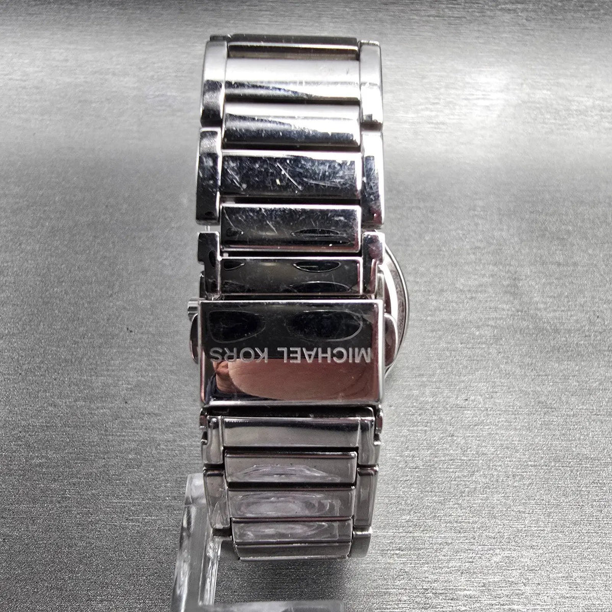 Michael Kors Kerry Watch Women 40mm MOP Dial Silver Tone Gemmed MK3395 New Batt7
