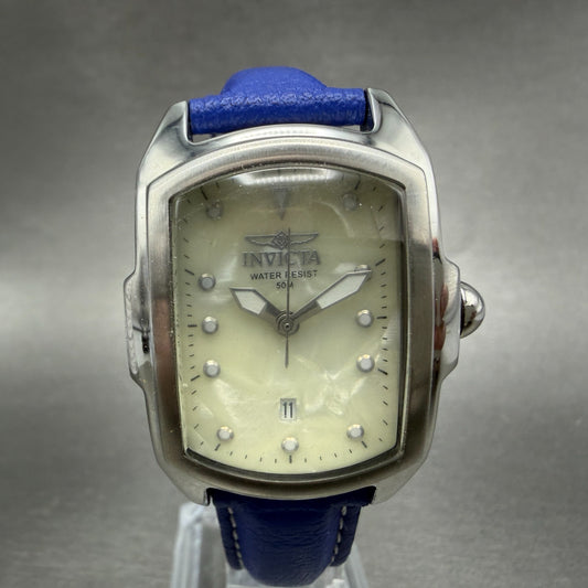 Invicta Lupah 29mm MOP Dial Silver Tone Date Rectangle 0010 New battery0