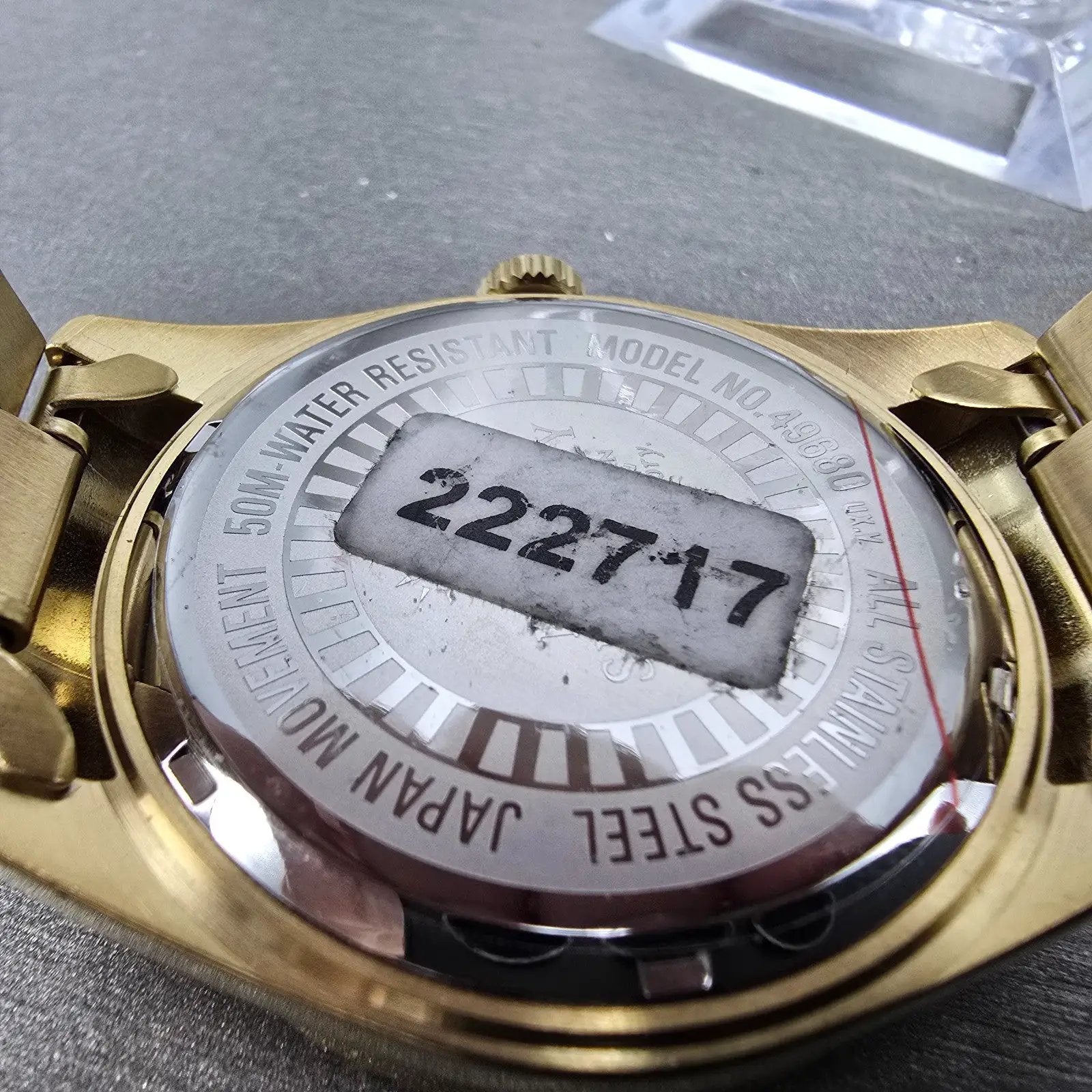 Invicta Specialty Watch Men 43mm Black Dial Gold Tone Round 4960 New Battery9