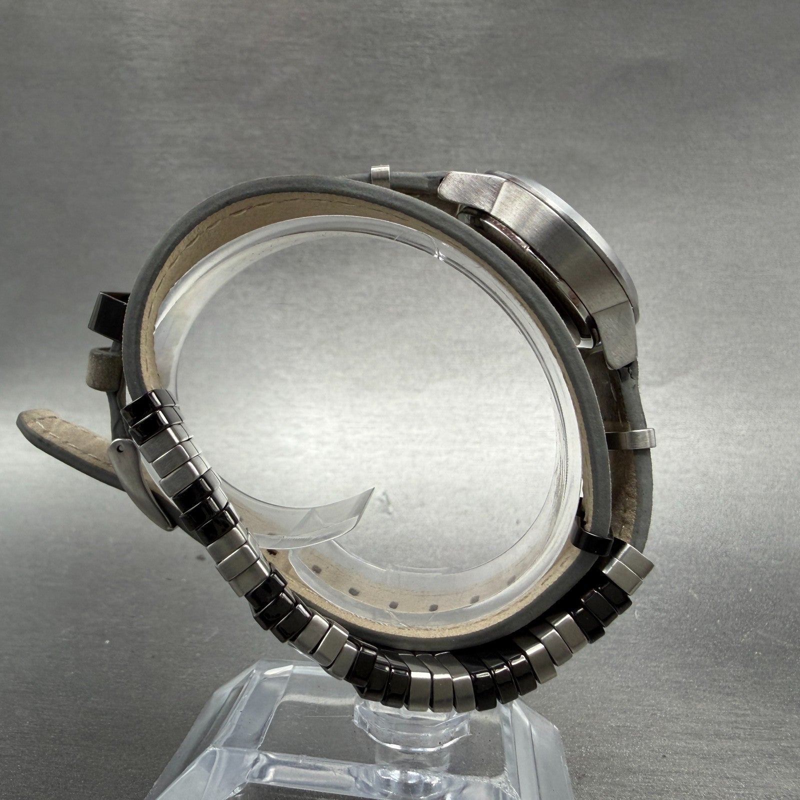 Nixon Kenzi Watch Women 26mm Silver Dial Silver Tone Round Wrap Around New Batt8