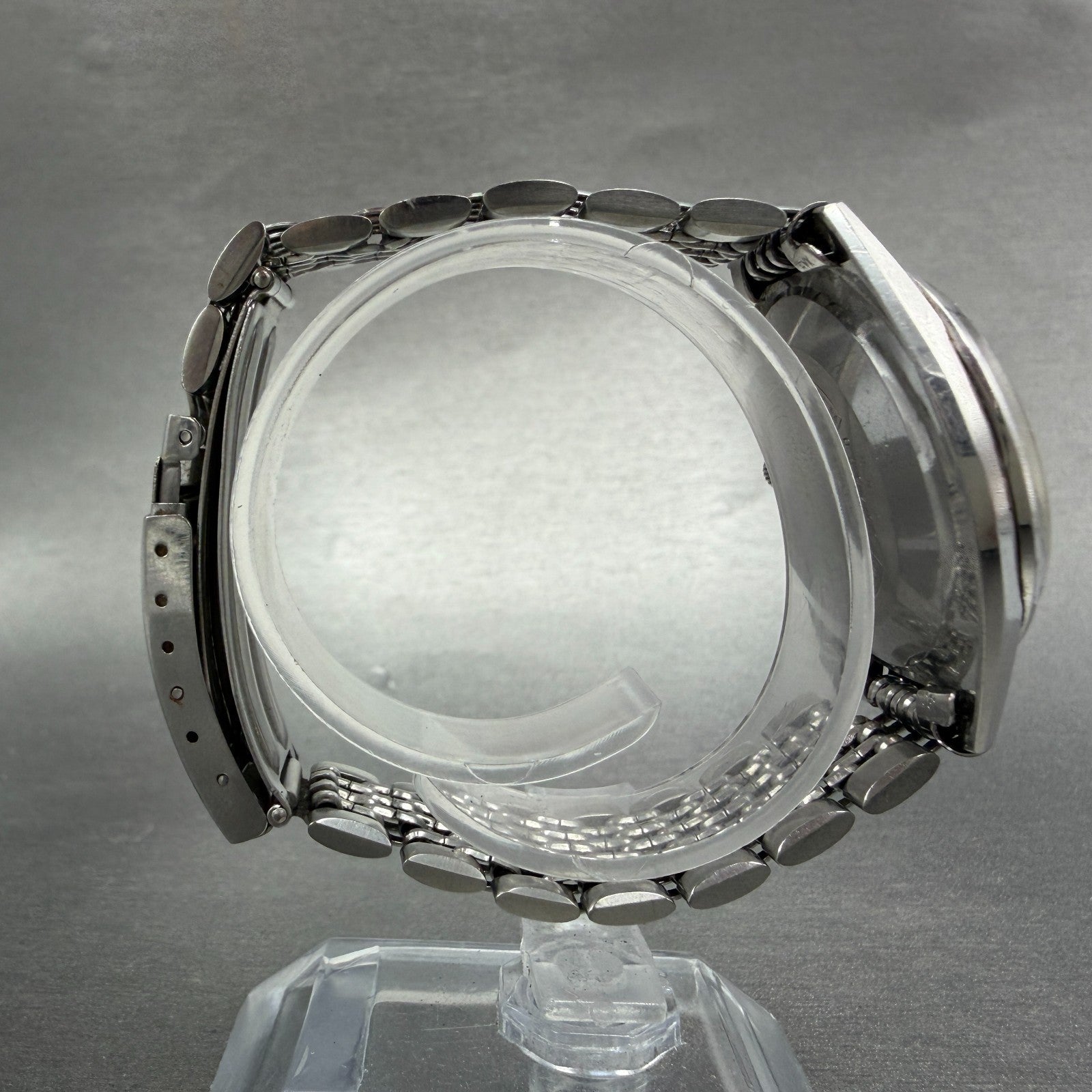Seiko Lord Matic Watch Men 36mm Silver Dial Silver Tone Round 5601-9000 PARTS9