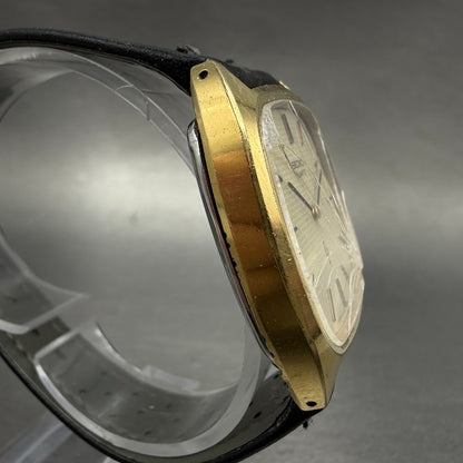 Seiko Watch Men 33mm Champagne Dial Gold Tone READ!!!!!!!! 4130-5320 New Battery3