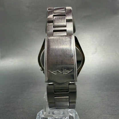 Seiko Alba AKA Watch Men 42mm Orange Dial Steel Daydate V743-5a10 New Batttery6