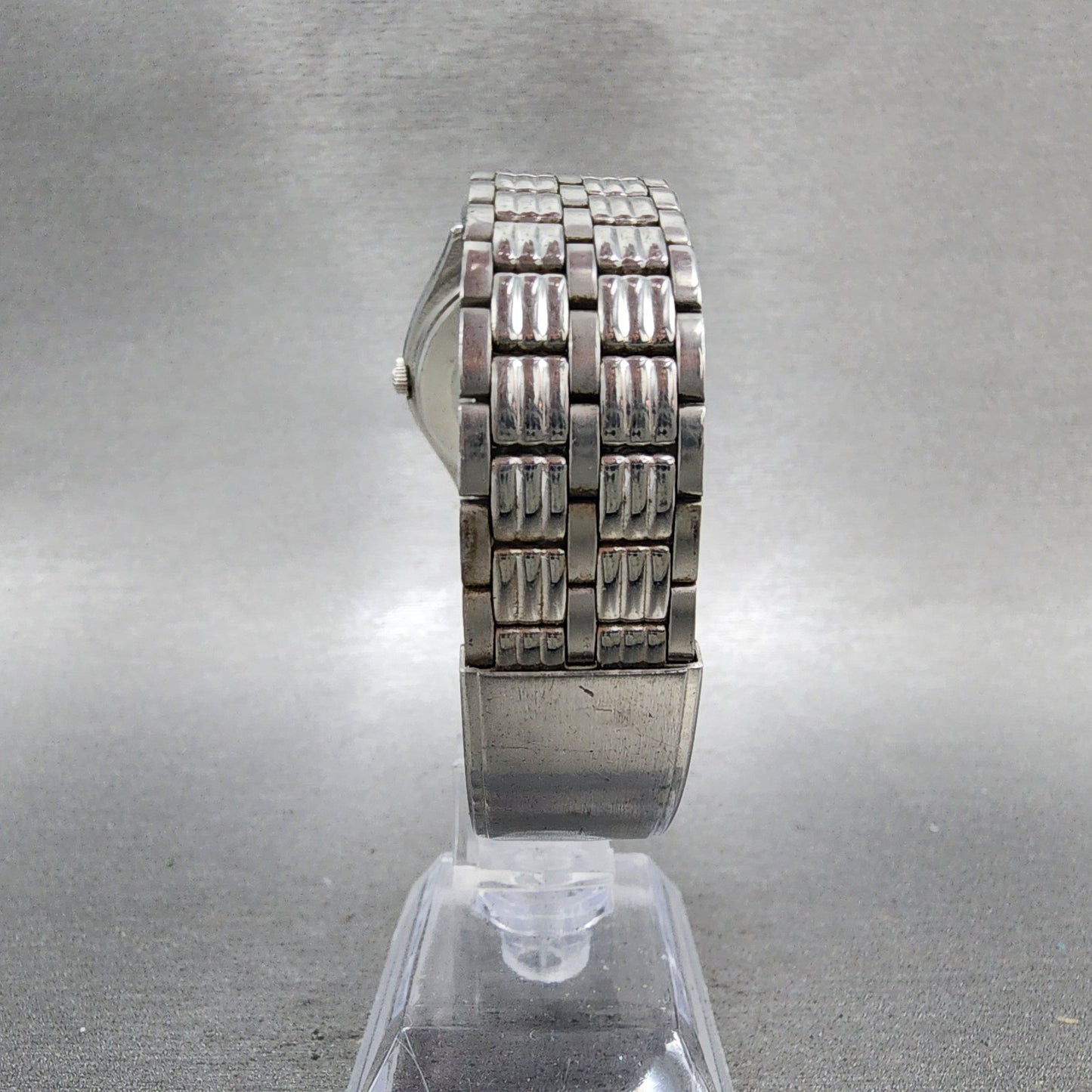 Seiko Watch Men 35mm Silver Dial Silver Tone Round 09208000 New Battery7