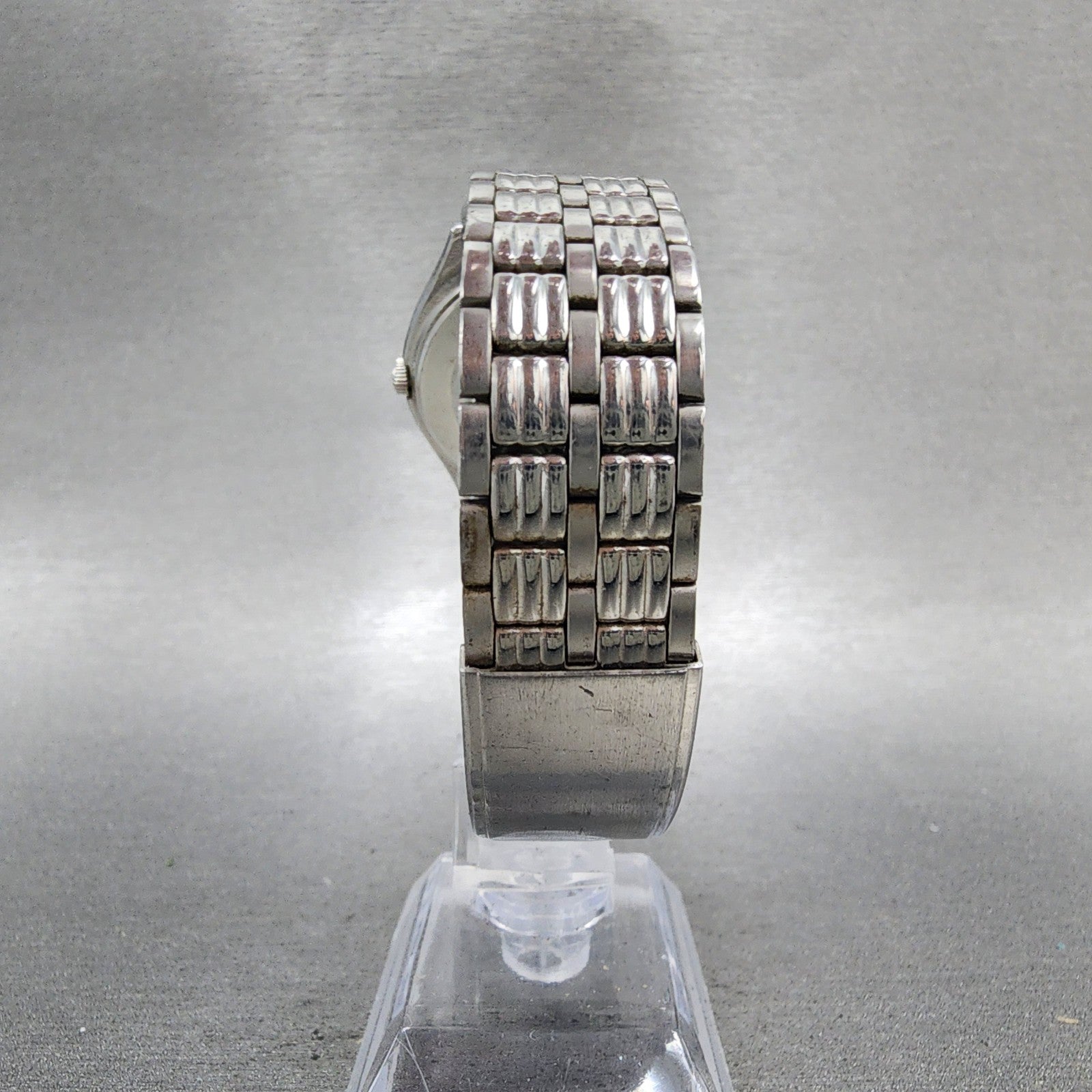 Seiko Watch Men 35mm Silver Dial Silver Tone Round 09208000 New Battery7