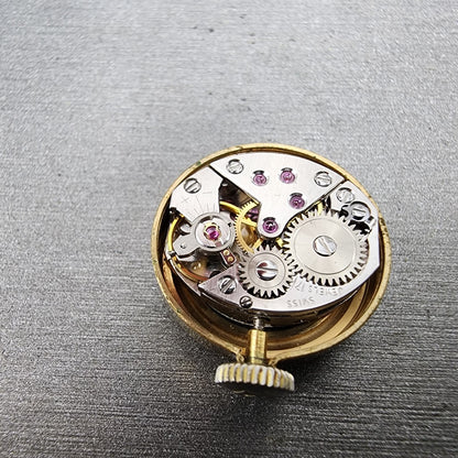Bucherer Watch Women 17mm Silver Dial Gold plated Manual Wind Runs Vintage12