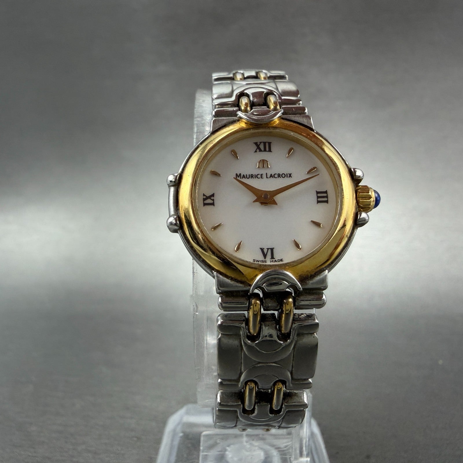 Maurice Lacroix Calypso Watch Women 22mm White Dial Two Tone 59725 New Battery5