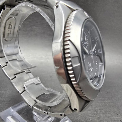 Seiko Chronograph Watch Men 42mm Gray Dial Silver Tone Date 7T92-0AW0 NewBattery4