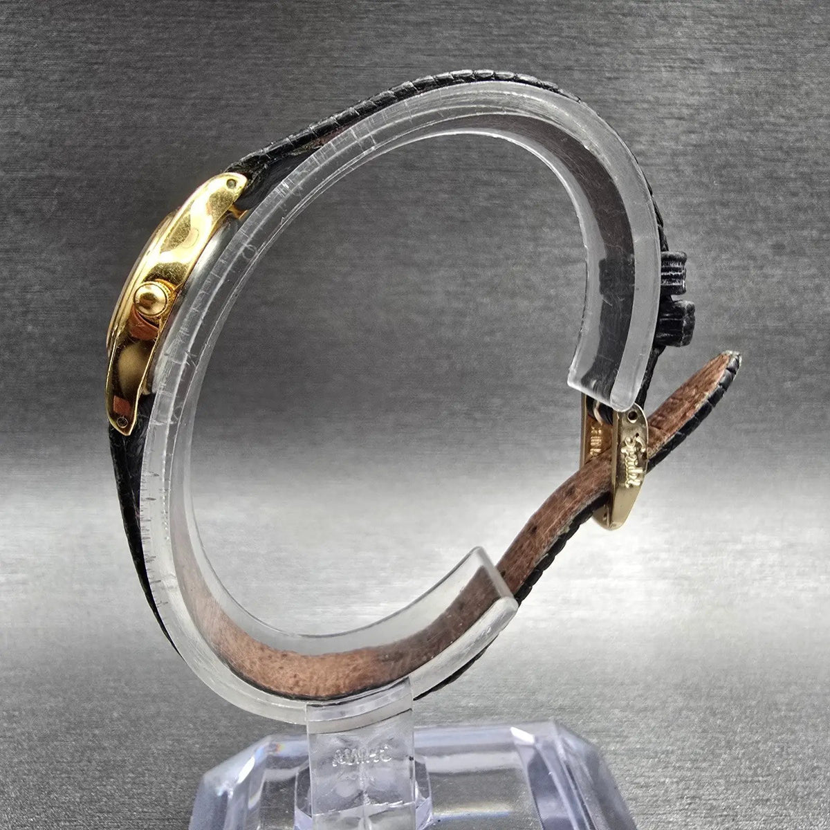 Seiko Watch Women 20mm Gold Dial Gold Tone Round 1N01-0E19 New Battery6