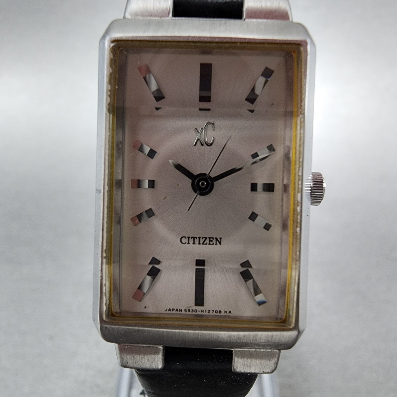 Citizen XC Tank Watch Women 19mm Silver Dial Silver Tone Rectangle New Battery1