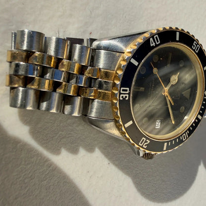 Tag Heuer Professional 200 Watch Men 38mm Black Dial Two Tone Date 980.020B PART3
