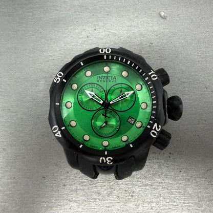 Invicta Reserve Venom Chrono Watch Men 52mm Green Dial READ!!!!!! Black New batt0
