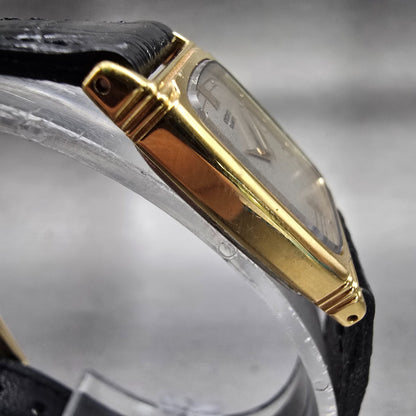 Seiko Watch Women 19mm Gray Dial Gold Tone Rectangle 2B20-5449 New Battery VTG3