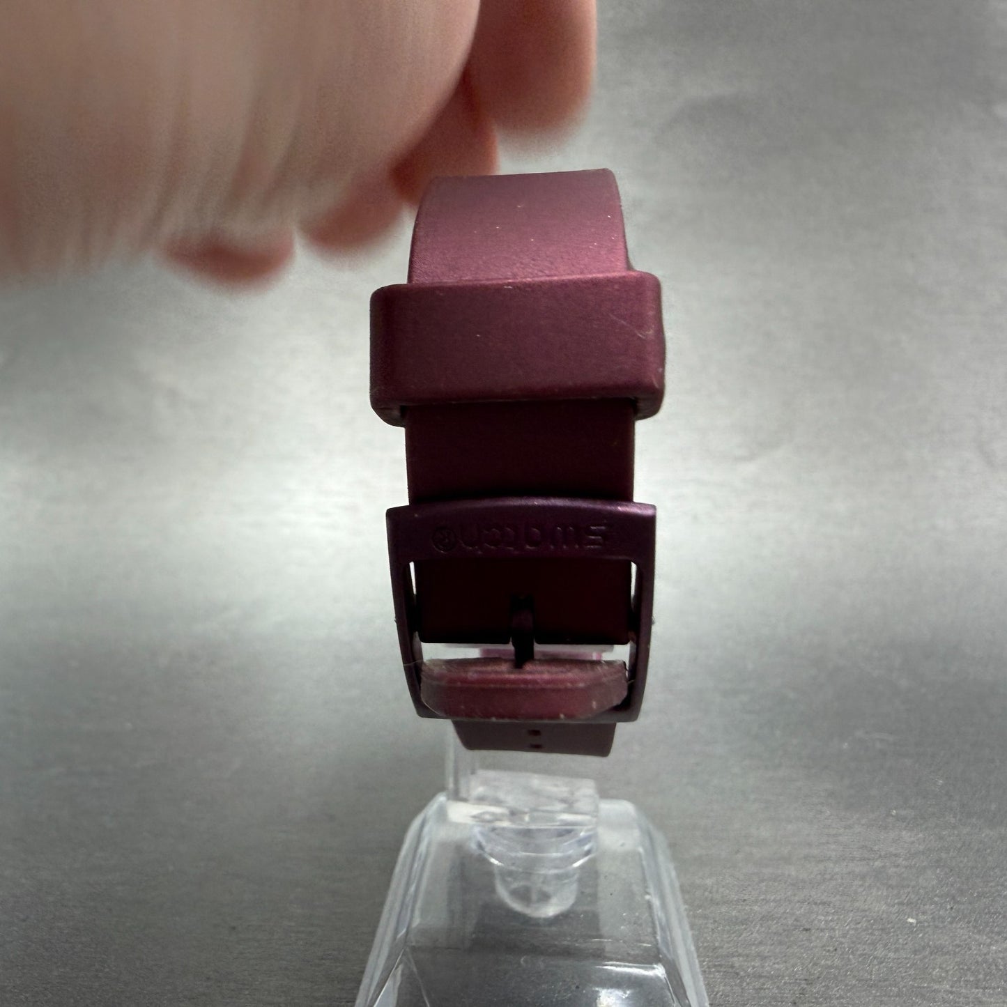 Swatch Redbaya Watch Men Purple Dial Purple Tone Date Round GR405 New battery7